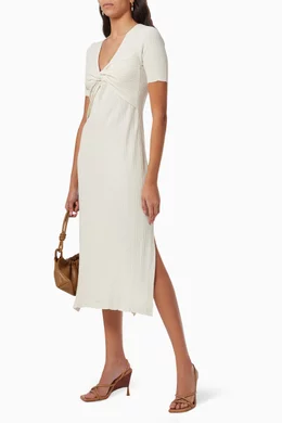 frame layered wrap sweater dress Buy Neutral in Rib-knit For Women Online MODELLO_MONTI