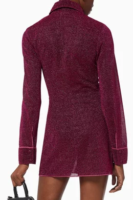 oseree lumiere shirt dress Oseree Lumiere Slim Shirt Dress in Peacock