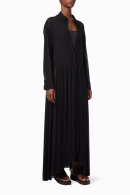 strapless open back dress Norma Kamali Plaid Gauze Wrap Dress  Recess