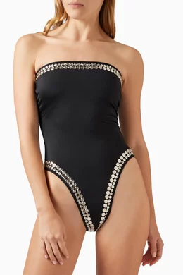 norma kamali cut out dress in studs All-over Stud Swimsuit