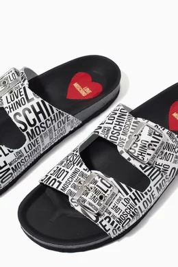 Moschino slide sandals hotsell