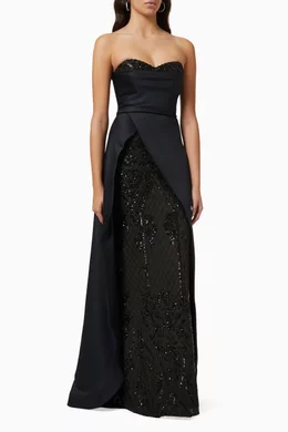 knee length dresses for ladies Nicole Bakti 7167 Dress 6 / Black main image 1