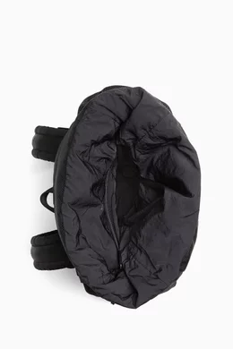 【BOTTEGA VENETA】Woven Jacquard Nylon Rider Backpack BLACK Bottega Veneta Alto Nylon Jacquard Backpack In Black-silver