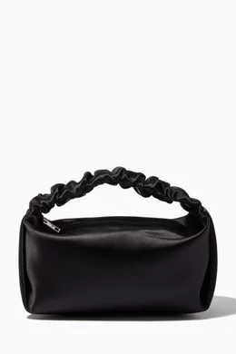 Buy Alexander Wang Black Mini Scrunchie Bag in Satin For Women Online Ounass Oman