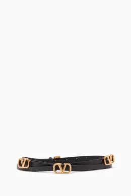 Valentino wrap belt VALENTINO GARAVANI VLOGO Skinny Leather Wrap Belt Size 100  main image 3