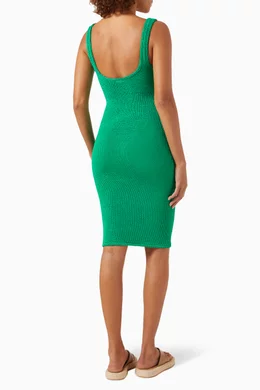green emerald velvet dress Tank Dress main image 1