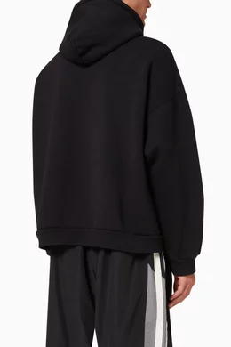 BALENCIAGA　SLIME HOODIE WIDE FIT Buy Balenciaga Black Slime Wide Fit Hoodie in Heavy Fleece For Men