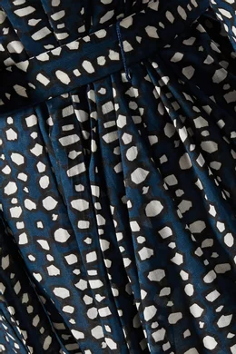 Buy Max Mara Blue Printed Dress in Cotton Voile For Women Online | Ounass  Oman