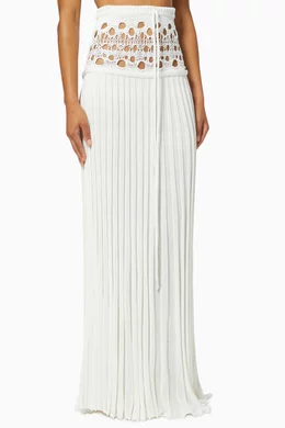 Buy Christopher Esber White Crochet Pleat Knit Skirt in Luxe Knit For Women  Online | Ounass Oman