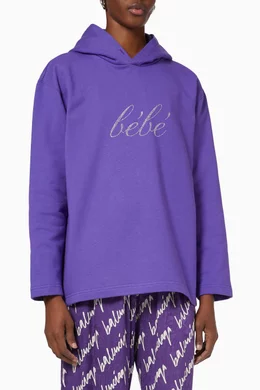 Buy Balenciaga Purple Bébé Hoodie in Cotton Fleece For Women