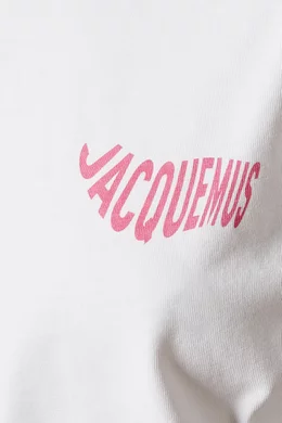 Buy Jacquemus White Le T-shirt Vague in Cotton Jersey For Women
