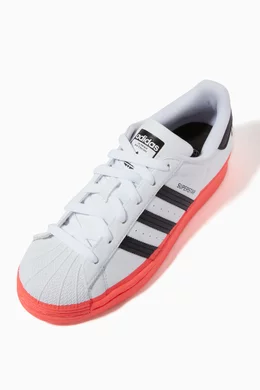 Buy adidas White Colour Band Superstar Sneakers in Synthetic Leather For  Girls Online | Ounass Oman