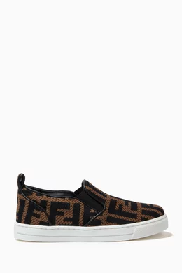 Buy Fendi Color FF Monogram Shoes in Cotton Online for Kids Ounass Oman