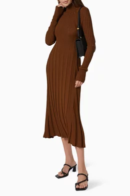 lvir knit dress Buy Brown Ribbed Maxi For Women Online Maxi dress