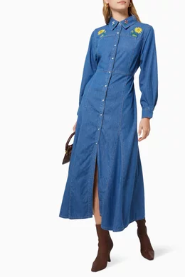 paige vida sleeveless denim mini dress Seafare / 0 and silver buttons nav-587 Color:66#-Light Blue Denim Shirt Dress |