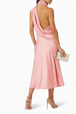 robbia satin midi dress Heavy Satin Midi Bias Dress
