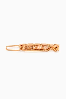 Buy Versace Gold Greca Hair Clip in Brass For Women Online  display picture 1