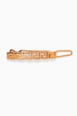 Buy Versace Gold Greca Hair Clip in Brass For Women Online 