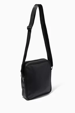 Buy Fred Perry Black Side Bag in Piqué Textured Leather For