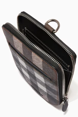 Buy Burberry Brown Check Crossbody Phone Case in Leather For Men Online Ounass Oman