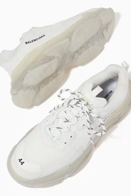 Buy Balenciaga White Triple S Clear Sole Sneaker in Double Foam Mesh For Men Online Ounass Oman
