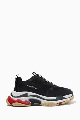 Buy Balenciaga Black Triple S Clear Sole Sneaker in Double Foam