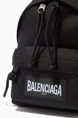 balenciaga oversized mini backpack Nylon Black 1944161 Mini shoulder logo bag by Balenciaga featuring a classic silhouette with a top handle Balenciaga Oversized Mini Backpack in