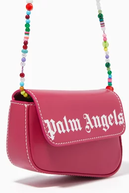 Buy Palm Angels Pink Mini Crash Asymmetric Beaded Shoulder