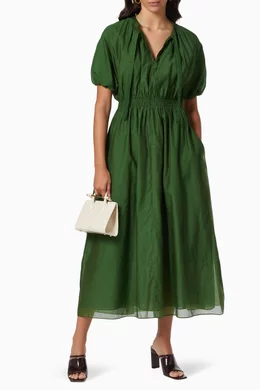 max mara silk and cotton voile dress Max Mara | Woman - Printed cotton voile dress - Black