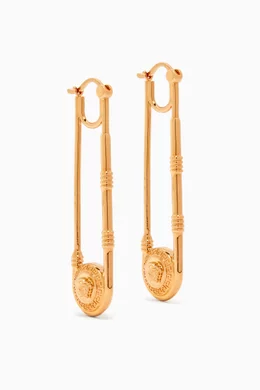 Versace safety pin earrings discount