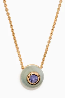 Buy Coach Green Cushion-cut Crystal Necklace For Women Online 
