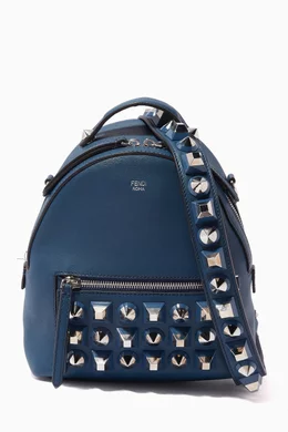 Buy Fendi Pre Loved Blue Stud Embellished Shoulder Bag in Leather Online for Women Ounass Oman