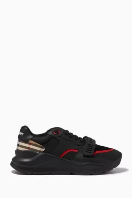 Buy Burberry Color Ramsey Vintage Check Sneakers in Mesh Suede Online for Men Ounass Oman