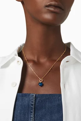 Buy Missoma Blue Jelly Heart Quartz Drop Chain Necklace in