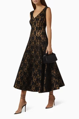 norma kamali lace midi dress Semi-sheer lace slip dress in white - Norma Kamali