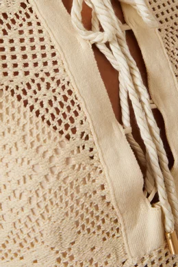 Buy Simkhai Neutral Zariah Maxi Dress in Crochet Cotton-Blend For Women  Online | Ounass Oman