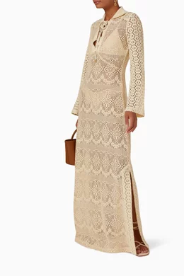 zariah crochet dress Buy Simkhai Neutral Maxi in Cotton-Blend For Women Online Height:H130 What’s the real reason occasion:garden Mesh dress while the open