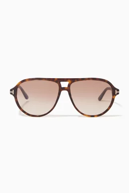 Buy TOM FORD Brown D-frame Sunglasses in Acetate For Men Online