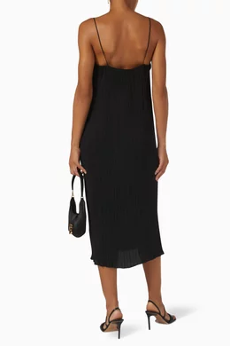 slim fit dress slacks GOOD AMERICAN ALWAYS FITS PLISSE WIDE LEG PANT