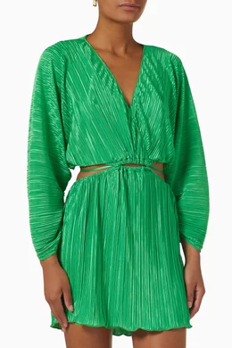 green emerald velvet dress Good American Women's Always Fits Plisse Maxi Dress, Black001, 00-0 at  Amazon Women's Clothing store