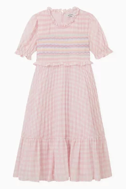 white christmas dresses Burgundy Check Knit Dress – self-portrait-US
