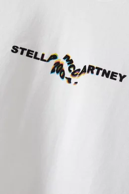 Tシャツ・カットソー STELLA MCCARTNEY COTTON JERSEY GLITCH T-SHIRT Buy Stella McCartney White Glitch Logo T-shirt in Cotton