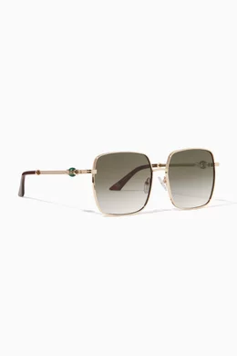 Buy Le Specs Gold x Missoma Aquarius Sphere Sunglasses in  display picture 1