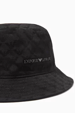 Emporio Armani Bucket Hat With Eagle Logo Buy Emporio Armani Blue EA Eagle Travel Capsule Bucket Hat  main image 4