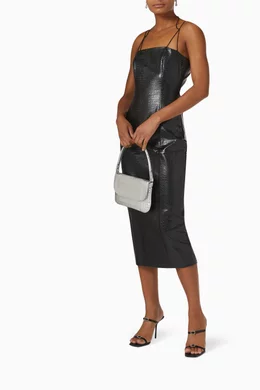 Buy Misha Black Tiffany Dress in Faux Leather For Women Online | Ounass Oman