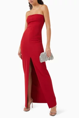 Buy Solace London Red Bysha Maxi Dress in Stretch Crpe For Women Online |  Ounass Oman