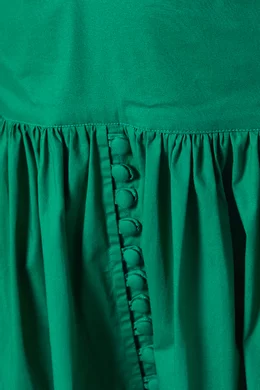 Buy Alexandra Miro Green Celeste Maxi Dress in Cotton Poplin For Women  Online | Ounass Oman