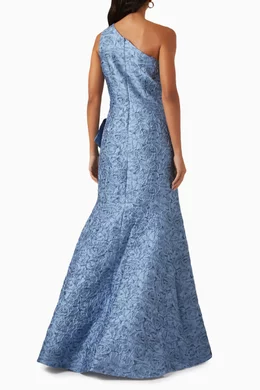 Ball Gown Teri Jon Peplum Dress Buy Teri Jon Blue One-shoulder