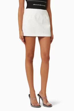 スカート ALEXANDER WANG Logo Elastic Skirt Alexander Wang Logo Elastic Skirt in Gray | Lyst
