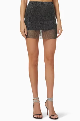 Mesh skirt diamond outlet